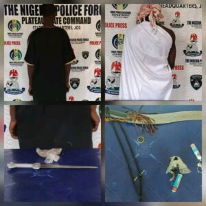 Plateau Police Arrest  Suspected Sara-Suka Cult Members, Recover Weapons and Drugs in Jos